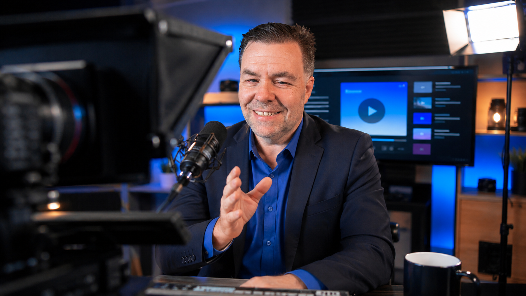 Ray Lane recording a professional training video
